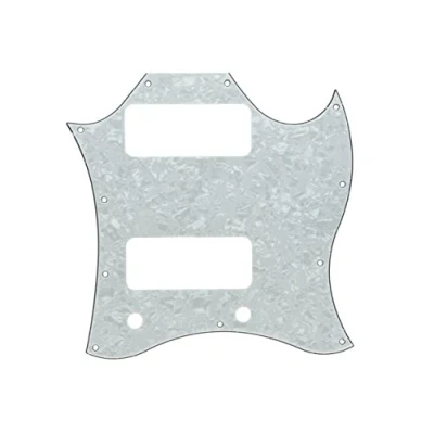Imagen de KAISH P90 Golpeador para guitarra con orificio pastilla P90, color blanco perla
