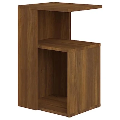 Imagen de vidaXL Mesa Auxiliar Sala de Estar Salón Sofá Café Mesita Centro Lateral Muebles Mobiliario Habitación Madera Contrachapada Marrón Roble 36x30x56 cm
