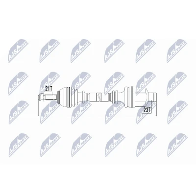 Imagen de NTY NPW RE 014 Árbol de transmisión Eje delantero, izquierda Caja cambios manual, 5 marchas, manual