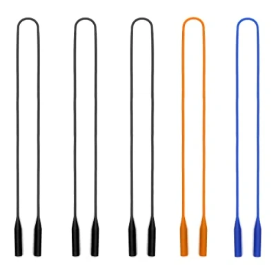Imagen de JM Colgante para Gafas Cordón de Silicona Impermeable Apto Hombre, Mujer o Niños [Pack 5 Unidades Colores Mixtos]