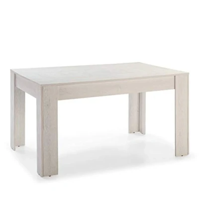 Imagen de VS Venta stock Mesa de Comedor Fija Kloe 140 cm (Largo) x 90 (Ancho) 76 (Alto), Acabado Color Blanco