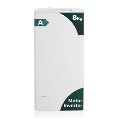 Imagen de Svan Lavadora 8Kg Carga Superior Blanco SLCS8301AI. 1900W, 1300rpm, Motor Inverter, 16 Programas, Función Stop&amp;Go, Clase de Eficiencia Energética A