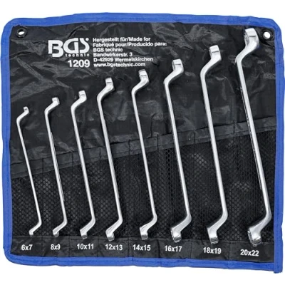 Imagen de BGS 1212 Juego de llaves estrella dobles acodada 6 x 7 20 22 mm 8 piezas