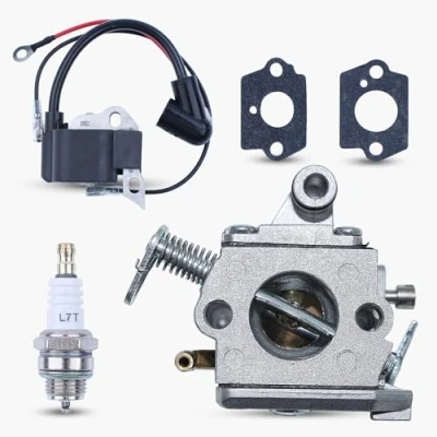Imagen de Haishine Carburador Kit Bujía Bobina de Encendido para Stihl 017 018 MS170 MS180 MS 170 180 Repuestos Motosierra