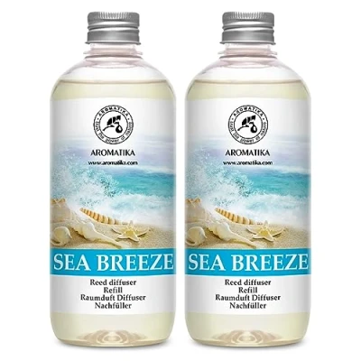 Imagen de Recambio de Difusor Set Brisa Marina 2х500ml Refill reed diffuser Sea breeze Difusores Aromáticos Fragancia Fresca Ambientador Perfumado para Habitación