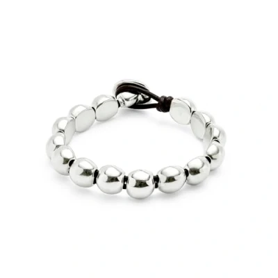 Imagen de Pulsera con cuentas redondas pequeñas bañadas en plata de ley