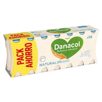Imagen de Danone DANACOL Leche fermentada desn. con edulcorantes,esteroles vegetales añadidos (PACK DE 2 Und.) REFRIGERADO (NATURAL, 14X100)