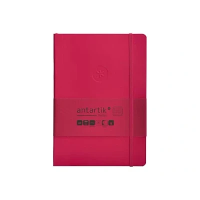 Imagen de Antartik Cuaderno con gomilla notes tapa blanda A5 hojas cuadricula burdeos 80 gr fsc.