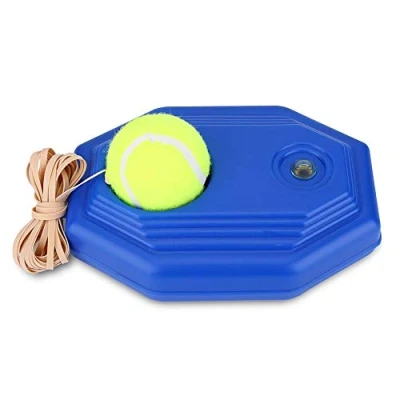 Imagen de Tennis Ball Trainer, Blue Base Set 5.9 x 7.87 1.96 Pulgadas con Herramienta de Entrenamiento Goma elástica Cuerda para Practicar una Sola Persona