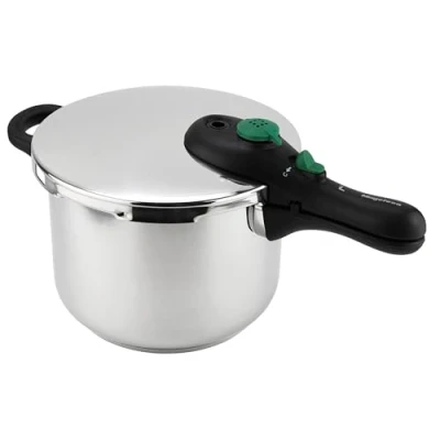 Imagen de MAGEFESA ® Dynamic olla a presión Súper rápida de 5 litros, fabricada en acero inoxidable 18/10, apta para todo tipo cocinas, incluido inducción, sistemas seguridad, fácil uso, express