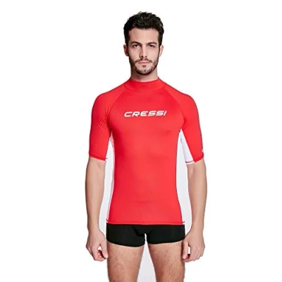 Imagen de Cressi Rash Guard Man, Hombre, Rojo/Blanco, S