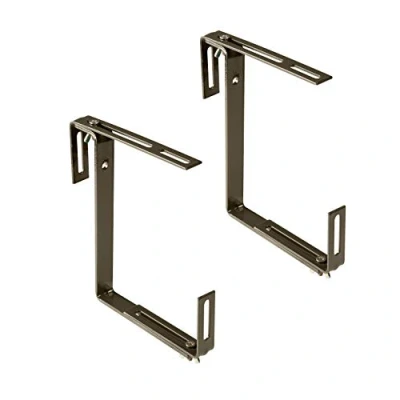 Imagen de XCLOU Soporte de macetero para Ventana, balcón, o Valla, Ajustable, 19 x 5 17 cm, Color marrón
