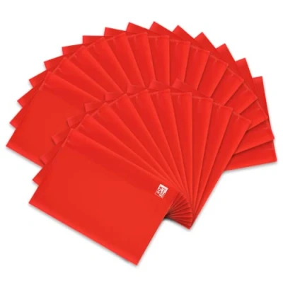 Imagen de Landre 100420093 Lote de fundas para cuaderno (DIN A5, flexible, 25 unidades), color rojo transparente