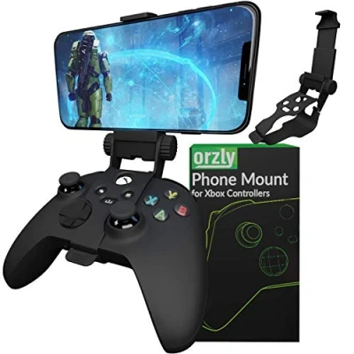 Imagen de Clip de juego móvil para controlador Xbox Series X, soporte teléfono Xbox, abrazadera ajustable compatible con XS, One S, X Carbon Black
