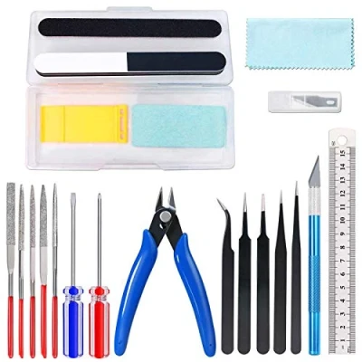 Imagen de FIXITOK 25PCS Gundam Herramientas de Modelismo Kit Básicas para Modeler Hobby Building Craft Set Modelo Coche Edificio