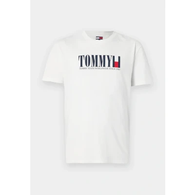 Imagen de Tommy Jeans DNA FLAG TEE Camiseta estampada, Hombre, Talla: 44, Ecru