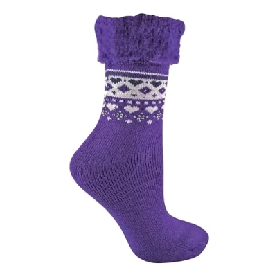 Imagen de Sock Snob Mujer termicos calientes lana calcetines estar por casa y para dormir con nordicos diseño (37/42, 28 Purple)