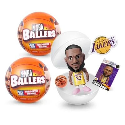 Imagen de 5 Surprise NBA Ballers 2 Capsules by ZURU Unboxing Basketball Collectible Sports Toy For Boys (2 Capsules)