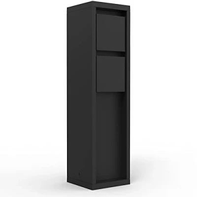 Imagen de LUTEC Mains Enchufe Exterior (2 enchufes, Resistente a la Intemperie, IP54, 3500 W, Rectangular, 8 x 31 cm, Columna, múltiple, Distribuidor de Enchufe, para jardín Exterior)