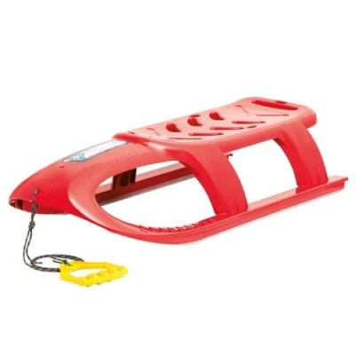 Imagen de Trineo alto con deslizadores de acero, y cuerda, modelo bullet rojo