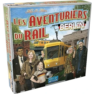 Imagen de ASMODEE Los Aventureros del Rail Express Berlín Un Juego de Days of Wonder 2 a 5 Jugadores Duración Unos 15 20 Minutos para la Familia Adultos y niños 8+