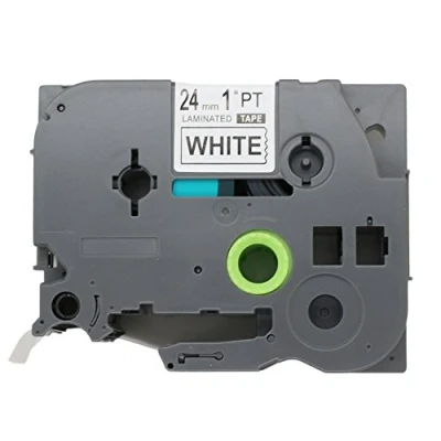 Imagen de BROVACS 1 paquete de cinta etiquetas negra sobre blanca compatible con Brother P Touch TZ 251 TZe 24 mm pulgada OPA1125