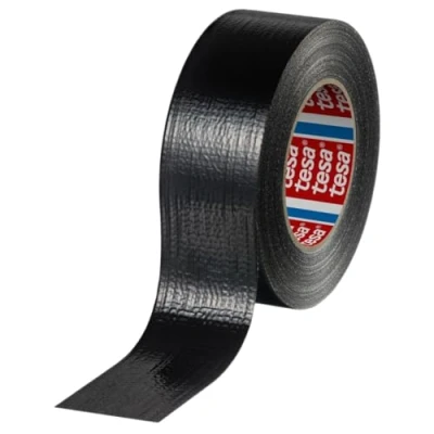 Imagen de Tesa 60462 Duct Tape Cinta Americana Reforzada Extra Fuerte Para Reparaciones, Fijación, Embalaje, Sellado, Emergencias, Todos los Usos Interior y Exterior 50 mm x m (Negro)