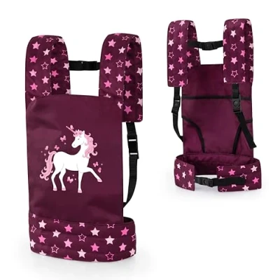 Imagen de Bayer Design EasyCarry Portador muñeca, Ajustable, Delantera y Trasera, Burdeos, Rosa, Unicornio, Color (62223AA)