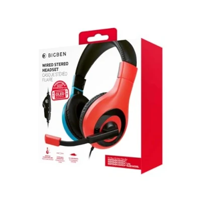 Imagen de Nacon Auriculares Gaming Estereo con cable para Nintendo Switch y Lite Bicolor Azul Rojo (Nintendo Switch)