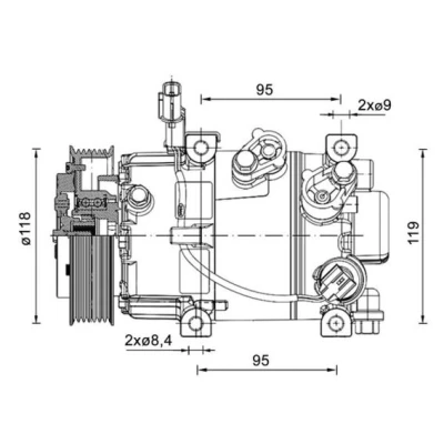 Imagen de Compresor, aire acondicionado MAHLE ORIGINAL ACP 1463 000P