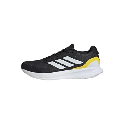 Imagen de adidas RUNFALCON 5 Running Shoes, Zapatillas para Correr Hombre, Core Black/Cloud White/Yellow, 40 2/3 EU