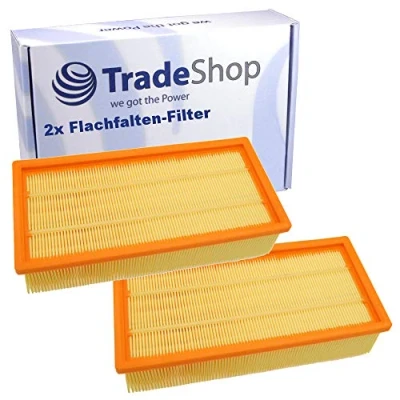 Imagen de 2 x Filtros de pliegues planos repuesto para Kärcher NT 65/2 Eco Tc 72/2 75/2 Ap Me Hilti VC 60 U