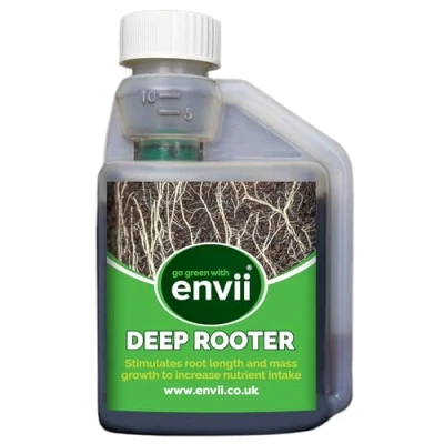 Imagen de envii Deep Rooter Productos de Raíces Plantas Ormonas Agente Enraizamiento Tratamiento y Estimulador Mejora el Crecimiento Las (250ml Concentrado)