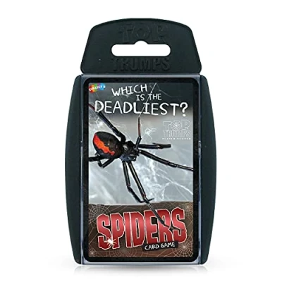 Imagen de Top Trumps Juego de Cartas Spiders Classics, descubre Datos sobre el devorador pájaros Goliat, Black Widow y Wheel Spider en Este Paquete Educativo, más 2 Jugadores es un Gran Regalo para