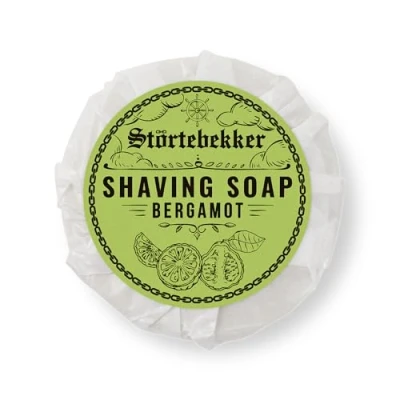 Imagen de Störtebekker® Premium Shaving Soap Bergamota Jabón hecho a mano para una espuma de afeitar abundante Perfecto afeitarse con maquinilla y navaja (70g (1 pc.))