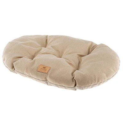 Imagen de Ferplast Cojín Para Perros Y Gatos Stuart 45/2, Doble Cara, Tweed Suave Terciopelo, Lavable, Beige, XS