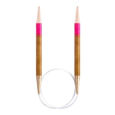 Imagen de Agujas circulares de madera Pony Flair 40cm 7,00mm 1ud