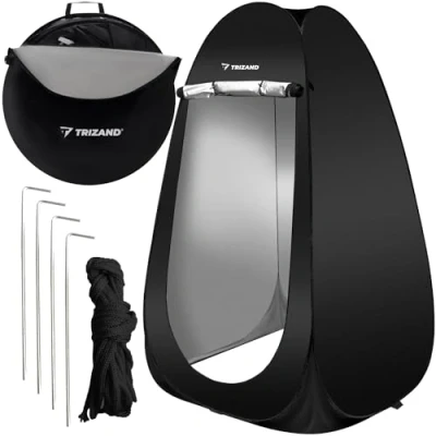 Imagen de TRIZAND tienda de baño móvil para playa, ducha, con bolsa transporte, resistente al agua, opaca, campaña exteriores 23492