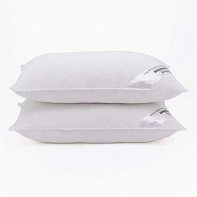 Imagen de Adam Home Almohada de Plumas y plumón Pato 2 Paquetes (50x75 cm) Calidad hotelera, Almohadas para Dormir Lado, Rellena, Prueba Polvo Rebote rápido