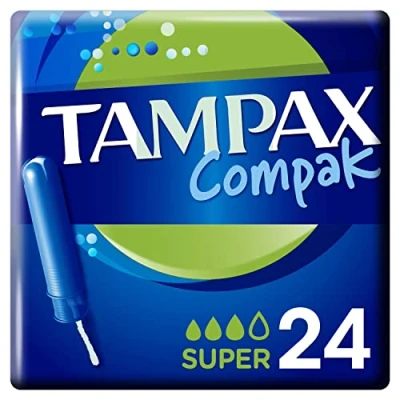 Imagen de Tampax Compak Super Almohadillas Con Aplicador X24, Protección Y Comodidad Durante Su Periodo