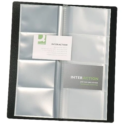 Imagen de Q Connect Business/Name Card Holder Capacity 160 Cards Black KF03664