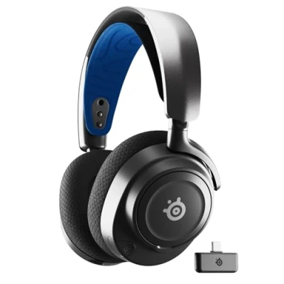 Imagen de SteelSeries Arctis Nova 7P Wireless auriculares gaming multiplataforma Controladores magnéticos de neodimio 2,4GHz + mezcla Bluetooth 38h batería Micro ClearCast Gen2 IA PS5,PC,Switch,VR,móvil