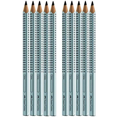 Imagen de Faber Castell 111997 12 Jumbo GRIP Lápices (dureza: B, 10 unidades), color plateado