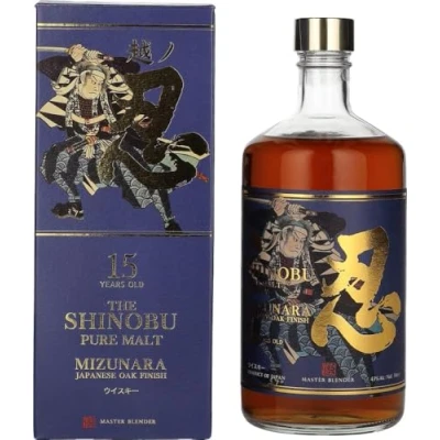 Imagen de The Shinobu Pure Malt 15 Years Old Whisky MIZUNARA Japanese Oak Finish 43% Vol. 0,7l in Giftbox