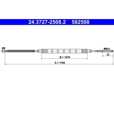 Imagen de ATE 24.3727 2508.2 Cable de Freno Mano 1782