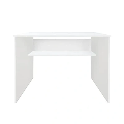 Imagen de mattfy Mesa de Escritorio, Mesas para Ordenador, Acabada en Blanco, Práctica y Funcional, Medidas: 90 cm (Ancho) x 49,5 (Fondo) 77 (Alto)