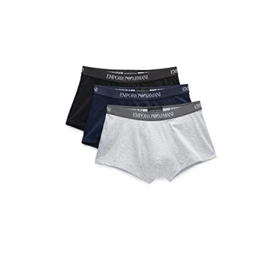 Imagen de Emporio Armani 3 pack Trunk Pure Cotton, Calzoncillos Hombre, Negro, M
