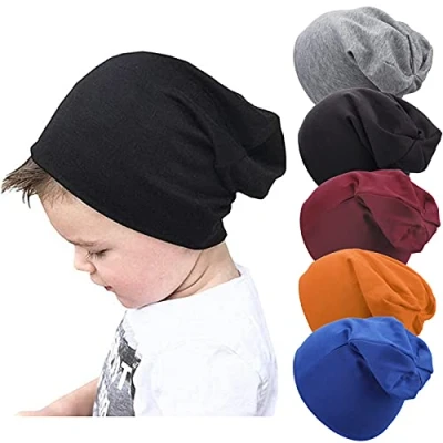Imagen de DRESHOW 5 PCS Bebé Beanie Sombrero Niño Pequeño para Bebés Niños Gorr de Algodón 6 60 Meses