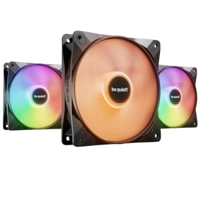 Imagen de be quiet! Light Wings LX 120mm PWM high speed ventilador, Pack de 3 ventiladores, núcleo iluminado y aspas ventilador esmeriladas, efectos iluminación inconfundibles, múltiples colores