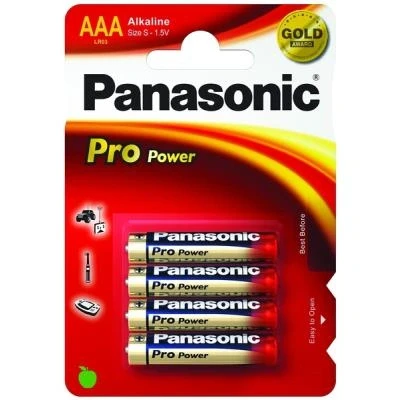 Imagen de Pilas AAA Panasonic LR03 Pro Power, 1.5 V, 4 uds